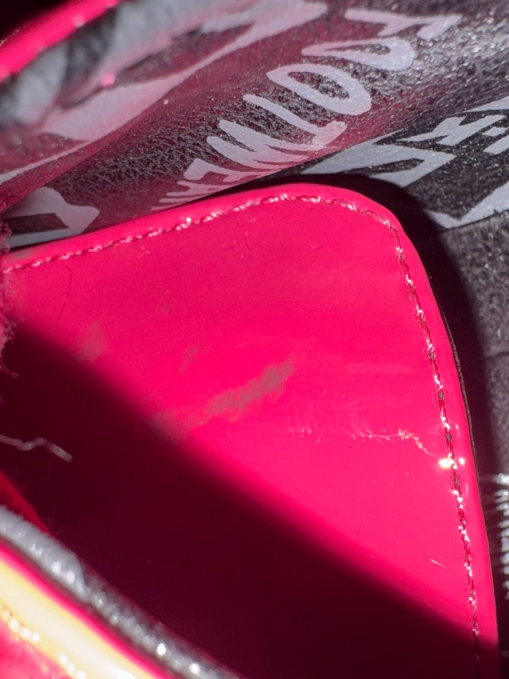 SOLD. T.U.K. Hot Pink Creepers Size 7 Patent Leather Platform - Picture 14 of 17